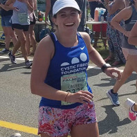 Cystic Fibrosis community advocate Lauren running a half marathon