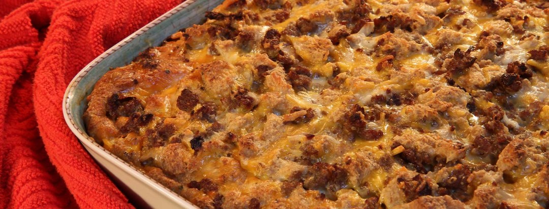 Cystic Fibrosis community advocate Janeil’s sausage egg and cheese casserole