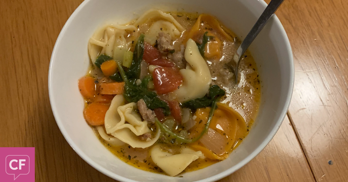 Hearty Cheese Tortellini Soup Recipe | Cystic-Fibrosis.com