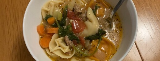 Hearty Cheese Tortellini Soup image